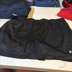 Champion Black Mesh Sports Shorts